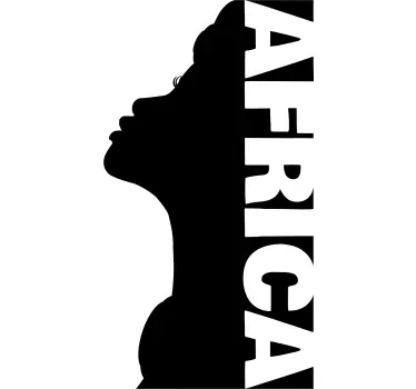 Silhouette sticker Afrikaanse vrouw - TenStickers