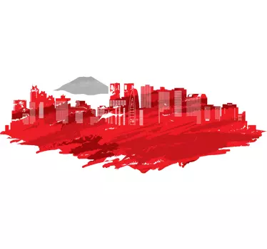 Skyline Tokyo Japan sticker - TenStickers