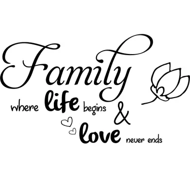 Muursticker woonkamer family & love - TenStickers
