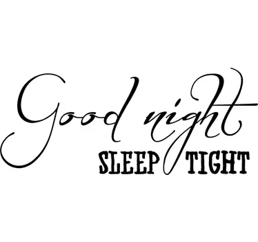 Slaaplekker goednacht tekst sticker - TenStickers