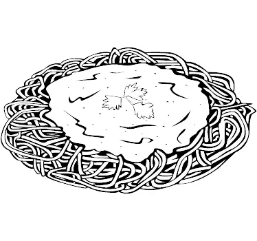 Spaghetti eten sticker - TenStickers