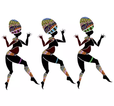 Sticker afrikaanse danseressen stam - TenStickers