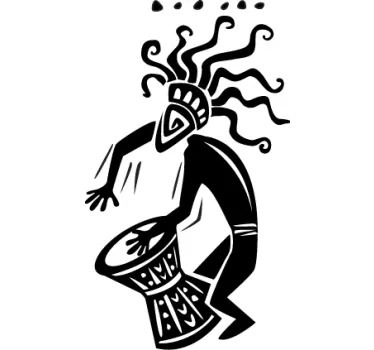 Sticker Afrikaanse muzikant - TenStickers