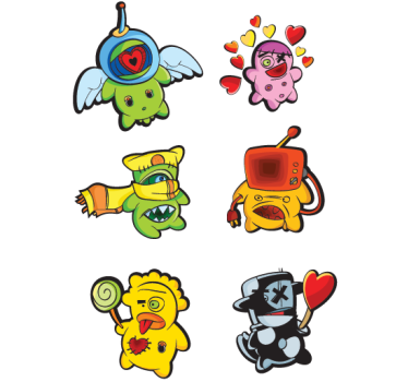 Sticker baby beestjes kleuren - TenStickers