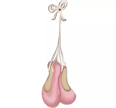 sticker Ballet ballerina schoenen - TenStickers