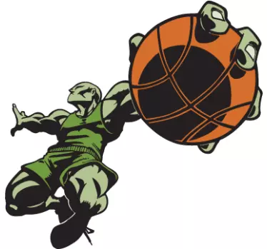 Sticker Basketbalspeler in Actie - TenStickers