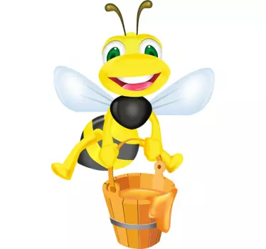 Sticker bij met honing - TenStickers