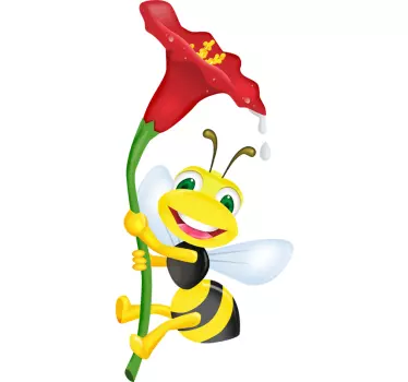 Sticker bij op een bloem - TenStickers