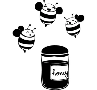 Sticker bijen en honing - TenStickers