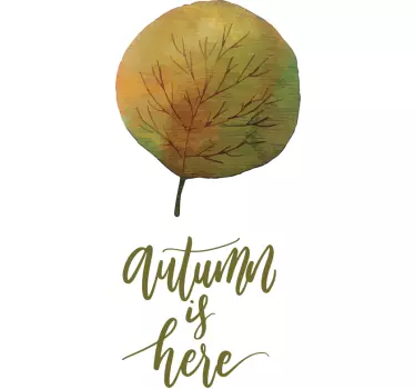 Sticker boom herfst autumn is here - TenStickers