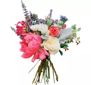Sticker bos bloemen geometrisch - TenStickers