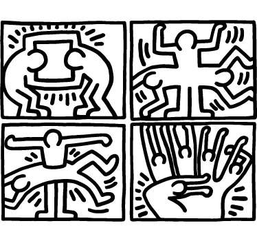 Sticker cartoons Haring - TenStickers