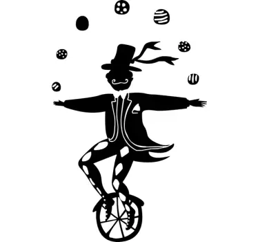 Sticker clown fiets - TenStickers