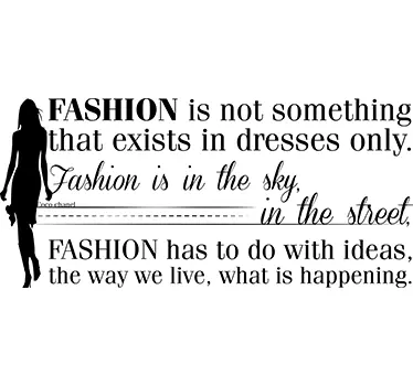 Sticker Coco Chanel quote - TenStickers