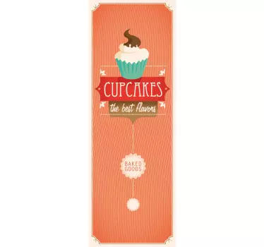 Koelkast sticker cupcakes ijskast - TenStickers