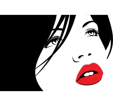 Sticker dame lippen - TenStickers