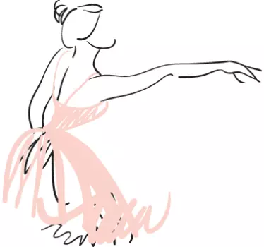 Sticker decoratie ballerina ballet - TenStickers