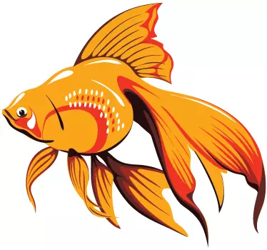 Sticker decoratie goudvis - TenStickers
