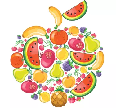 Sticker decoratie soorten fruit - TenStickers
