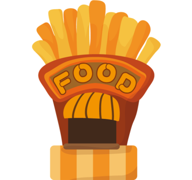 Sticker Fast food frietjes restaurant - TenStickers