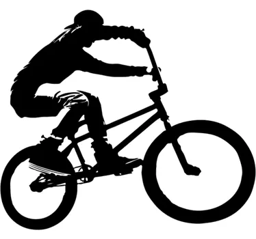 Muursticker woonkamer freestyle fiets - TenStickers