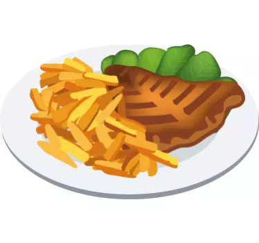 Sticker friet en vlees - TenStickers