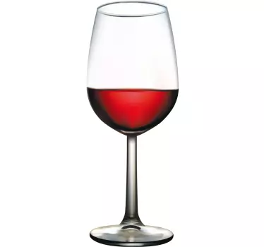 Sticker glas wijn - TenStickers