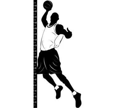 Sticker groeimeter basketbal - TenStickers