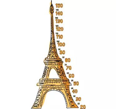 Sticker groeimeter Eiffeltoren - TenStickers