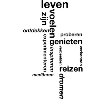 Sticker inspirerende tekst dromen - TenStickers