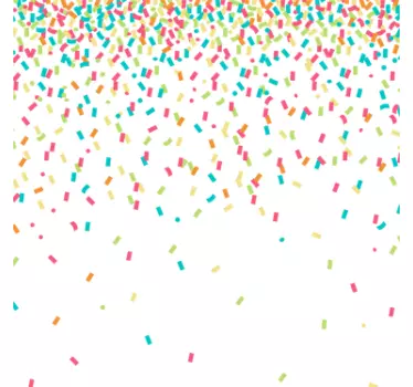 Sticker kast vol confetti - TenStickers