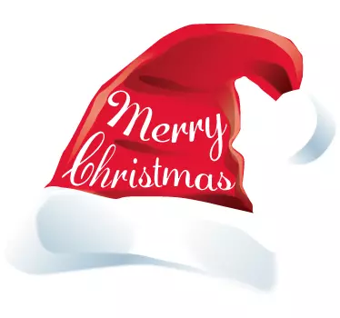 Sticker kerstmuts Merry Christmas - TenStickers