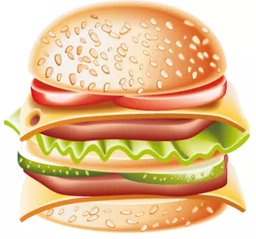 Sticker keuken hamburger - TenStickers