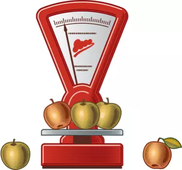 Sticker keuken weegschaal appels - TenStickers