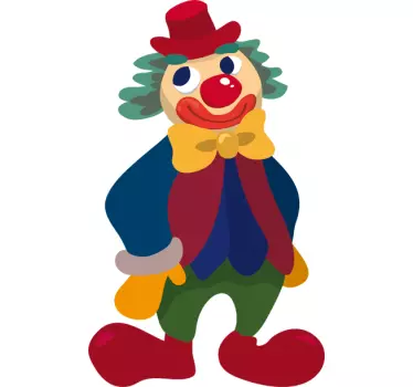 Sticker kind clown kleuren - TenStickers