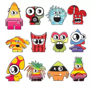 Sticker kinderen buitenaardse wezens - TenStickers