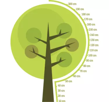 Sticker kinderen groeimeter boom - TenStickers
