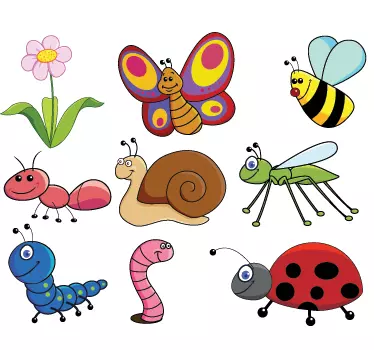 Sticker kinderen insecten - TenStickers