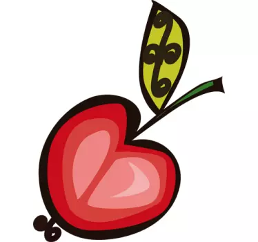 Sticker kinderen tekening kers - TenStickers