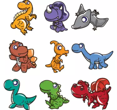 Sticker kinderkamer set dinosaurussen - TenStickers