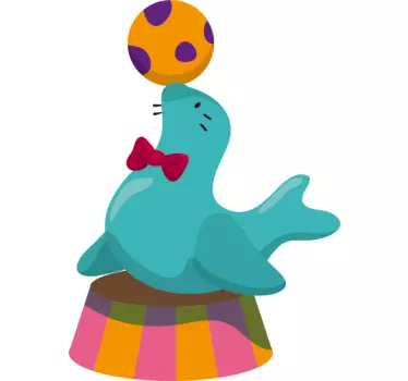 Sticker kinderkamer zeehond circus - TenStickers