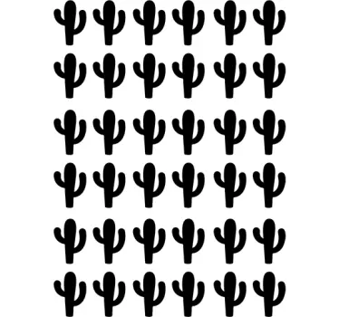Muursticker woonkamer Kleine Cactus - TenStickers