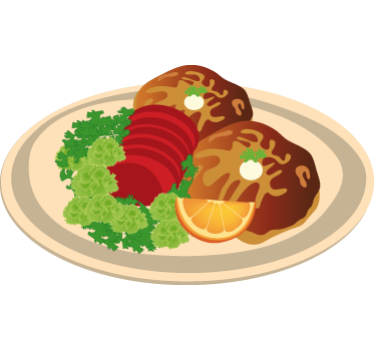 Sticker kleurrijk gerecht - TenStickers