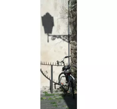 Koelkast sticker fiets straat - TenStickers