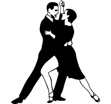 Sticker koppel danst tango - TenStickers