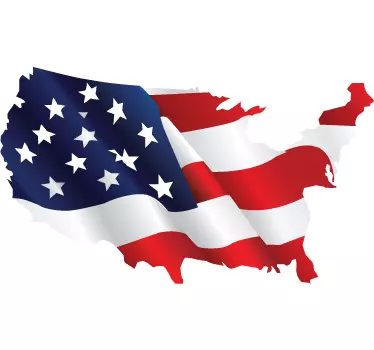 Sticker land en vlag Amerika USA - TenStickers
