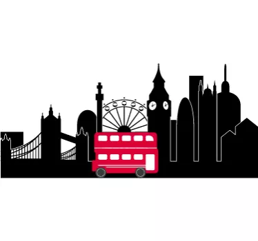 Sticker Londen Big Ben zwartwit - TenStickers
