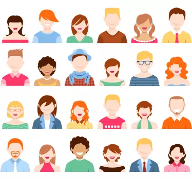 Sticker multicultureel mensen - TenStickers