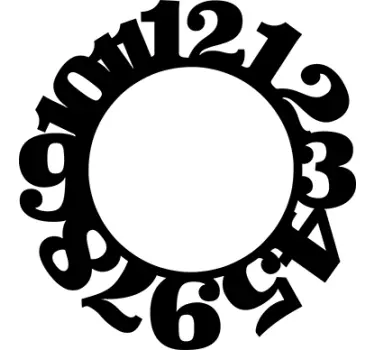 Sticker muur klok nummers - TenStickers