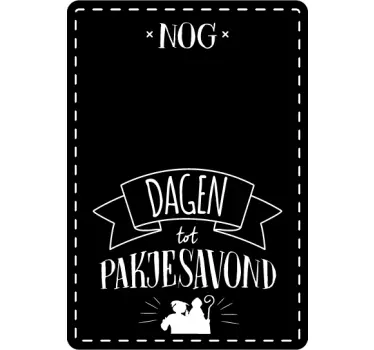 Sticker nog dagen tot pakjesavond - TenStickers